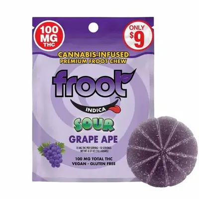 SOUR GRAPE APE GUMMY 100MG A6