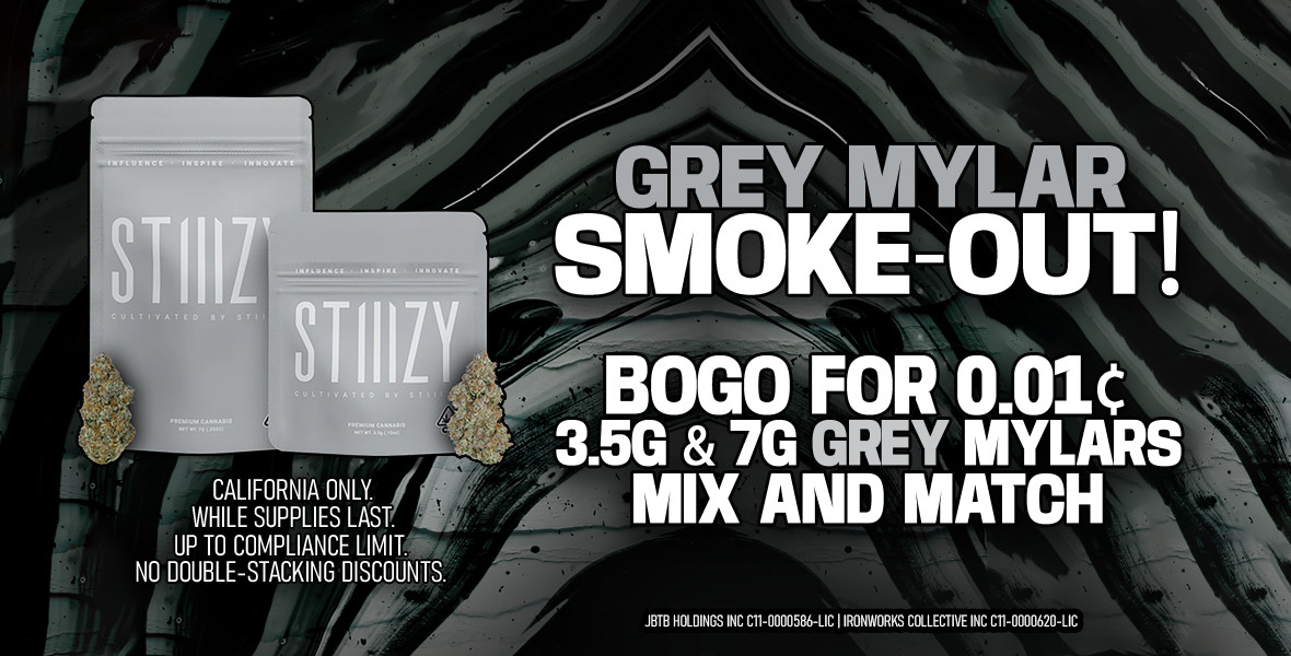 3.5G & 7G Grey Mylar BOGO For 0.01¢